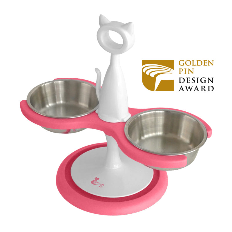 Ant-Proof, Raised Feeder with Stainless Steel Bowls