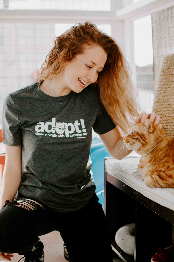'Adopt a Rescue Cat' Unisex T-shirt